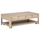  Coaster Furniture Marcelo 736058-S3 3-piece Coffee Table Set with Storage - Light Elm IMAGE 5
