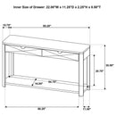  Coaster Furniture Marcelo 736059 Sofa Console Table with 2 Drawers and Shelf - Light Elm IMAGE 12