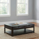  Coaster Furniture Marcelo 736068 Wood Coffee Table with 2 Drawers and Shelf - Coffee IMAGE 2