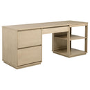  Coaster Furniture Harkes 800797 75-inch 3-drawer Computer Desk with Adjustable Shelf - Light Elm IMAGE 1