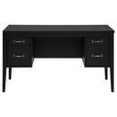  Coaster Furniture Graham 800866 54-inch 4-drawer Double Pedestal Lift Top Computer Desk - Black IMAGE 5