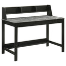  Coaster Furniture Besler 801076 47-inch SmartTop Writing Desk with Shelf - Grey Stone/Black IMAGE 1