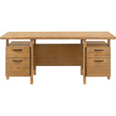  Coaster Furniture Roldan 801115 69-inch 4-drawer Computer Desk with File Drawer - Light Ash IMAGE 5