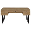  Coaster Furniture Analiese 801851 63-inch 4-drawer Writing Desk - Mango IMAGE 2