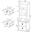  Coaster Furniture Westpark 802693 3-shelf Bookcase USB and Lockable Drawer - Mango IMAGE 8
