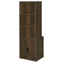  Coaster Furniture Westpark 802713 3-shelf Bookcase USB and Lockable Drawer - Dark Pine IMAGE 9