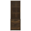  Coaster Furniture Westpark 802713-S3 3-piece Wall Unit Bookcase Set with USB - Dark Pine IMAGE 1