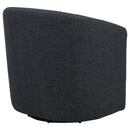  Coaster Furniture Mossbrook 903223 Fabric Upholstered Swivel Accent Chair - Anthracite IMAGE 1