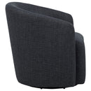  Coaster Furniture Mossbrook 903223 Fabric Upholstered Swivel Accent Chair - Anthracite IMAGE 2