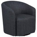  Coaster Furniture Mossbrook 903223 Fabric Upholstered Swivel Accent Chair - Anthracite IMAGE 7