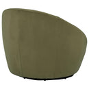  Coaster Furniture Myernick 903229 Velvet Upholstered Swivel Accent Chair - Olive IMAGE 5