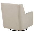  Coaster Furniture Sorrel 903930 Fabric Upholstered Swivel Glider Arm Chair - Latte IMAGE 1