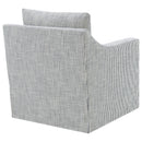  Coaster Furniture Winter 904137 Upholstered Sloped Arm Accent Swivel Chair - Grey IMAGE 10
