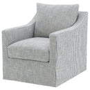  Coaster Furniture Winter 904137 Upholstered Sloped Arm Accent Swivel Chair - Grey IMAGE 11