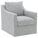  Coaster Furniture Winter 904137 Upholstered Sloped Arm Accent Swivel Chair - Grey IMAGE 3