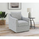  Coaster Furniture Winter 904137 Upholstered Sloped Arm Accent Swivel Chair - Grey IMAGE 5
