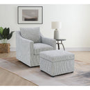  Coaster Furniture Winter 904137 Upholstered Sloped Arm Accent Swivel Chair - Grey IMAGE 8