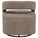  Coaster Furniture Westhill 907538 Boucle Upholstered Swivel Accent Chair - Rocky Road IMAGE 3