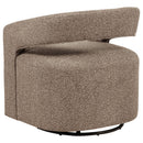  Coaster Furniture Westhill 907538 Boucle Upholstered Swivel Accent Chair - Rocky Road IMAGE 5