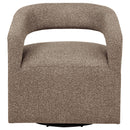  Coaster Furniture Westhill 907538 Boucle Upholstered Swivel Accent Chair - Rocky Road IMAGE 9