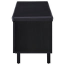  Coaster Furniture Brixton 915152 2-door Padded Entryway Shoe Storage Bench - Black IMAGE 5