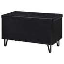 Coaster Furniture Brixton 915152 2-door Padded Entryway Shoe Storage Bench - Black IMAGE 8
