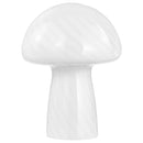  Coaster Furniture Kanaby 920249 Mushroom Shaped Glass Bedside Table Lamp - White IMAGE 1