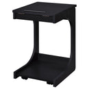  Coaster Furniture Ralston 930290 C-Shaped Lift-Top Sofa Side Table With Casters - Black IMAGE 9