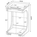  Coaster Furniture Ralston 930292 C-Shaped Lift-Top Sofa Side Table With Casters - Mango IMAGE 15