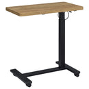 Coaster Furniture Westpark 930301 Pneumatic Adjustable C-Shape Side Table with Casters - Mango IMAGE 2