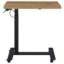  Coaster Furniture Westpark 930301 Pneumatic Adjustable C-Shape Side Table with Casters - Mango IMAGE 4
