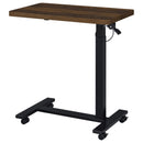  Coaster Furniture Westpark 930302 Pneumatic Adjustable C-Shape Side Table with Casters - Dark Pine IMAGE 10