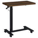  Coaster Furniture Westpark 930302 Pneumatic Adjustable C-Shape Side Table with Casters - Dark Pine IMAGE 2