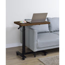  Coaster Furniture Westpark 930302 Pneumatic Adjustable C-Shape Side Table with Casters - Dark Pine IMAGE 4