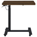  Coaster Furniture Westpark 930302 Pneumatic Adjustable C-Shape Side Table with Casters - Dark Pine IMAGE 8