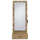  Coaster Furniture Spector 960965 1-drawer Lighted Full-Length Floor Mirror - Mango IMAGE 5