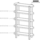  International Furniture Direct Balam Bookshelf IFD4221BKS IMAGE 8