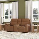  Flexsteel Sawyer Power Reclining Leather Loveseat with Console 1845-64PH-72773 IMAGE 2