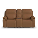  Flexsteel Sawyer Power Reclining Leather Loveseat with Console 1845-64PH-72773 IMAGE 3
