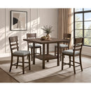  Crown Mark Guthrie 2711BR-T-4848 Counter Height Table W/Lazysusan - Brown IMAGE 2