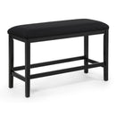  Crown Mark Sebastian 2725-BENCH-BK Counter Height Bench - Black IMAGE 1