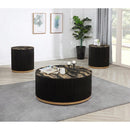  Crown Mark Kara 4219GBK-01 Coffee Table W/Casters - Gold/Black IMAGE 1