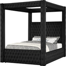  Crown Mark Annabelle 5114M-BK-K King Canopy Bed - Black IMAGE 2
