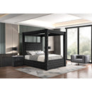  Crown Mark Annabelle 5114M-BK-K King Canopy Bed - Black IMAGE 4