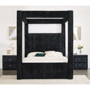  Crown Mark Carla 5118BK-K King Canopy Bed - Black IMAGE 3