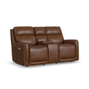  Flexsteel Alister 1158-64GL-73472 Gliding Reclining Loveseat with Console, Power Headrest & Lumbar IMAGE 2