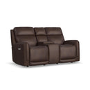  Flexsteel Alister 1158-64GL-94671 Gliding Reclining Loveseat with Console, Power Headrest & Lumbar IMAGE 2