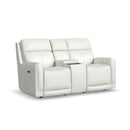  Flexsteel Alister 1158-64GL-32611 Gliding Reclining Loveseat with Console, Power Headrest & Lumbar IMAGE 1