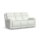  Flexsteel Alister 1158-63GL-32611 Gliding Reclining Sofa with Console, Power Headrest & Lumbar IMAGE 1
