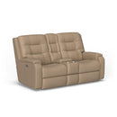  Flexsteel Arlo S3810-601L Power Reclining Loveseat with Console, Power Headrest & Lumbar IMAGE 1
